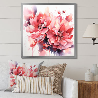 Red Peony Visons sur impression sur toile