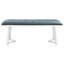Banc capitonné gris foncé et chrome