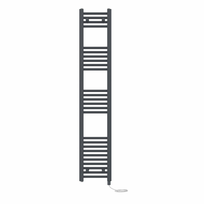 Straight Towel Rail Heated Towel Rails, Anthracite, 160cm H x 30cm W x 3cm D