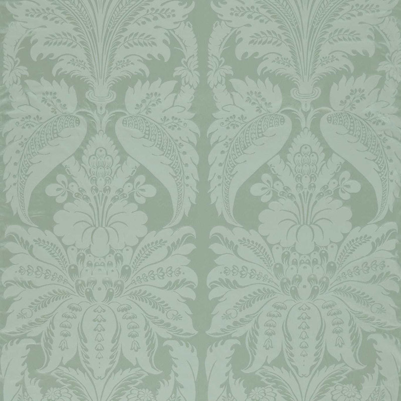 Suffolk Clandon Damask Fabric, Eau de Nil