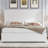 Upholstered Lift-Up StorageBed with Wingback Headboard,Queen,White-1557355679-1557355664
