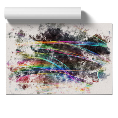 Rainbow Smoke Vol Watercolour - Frameless Print