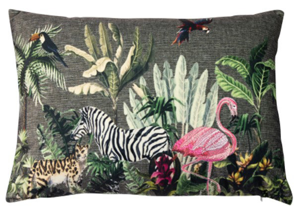 Alazaya Abstract Green Rectangle Cushion