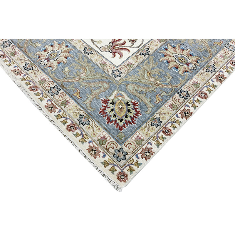 Oriental Area Rug in Beige/Wine/Light Blue, Rectangle 9' x 12'