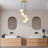Elegant Adjustable Chandelier - Gold Metal Body, 15 x 15 x 45.3 inches | Height: 15.7 - 45.3 inches | 5 x E14 Socket (Max 40W) | Stylish Lighting for Dining Room, Living Room & Entryway, Modern Design, Bulb Not Included-956195332