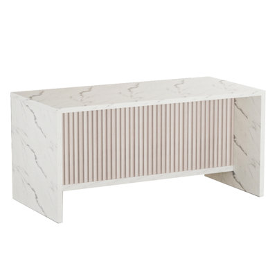 71" Large Imitation Dining Table For 4-6 People, Island Table With Led Lights, Mordern Marble Stripes Kitchen Dining Table With Grille Design For Dining Room, Home, Living Room