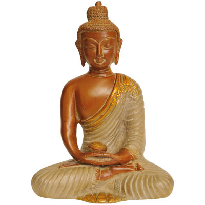 6" Handmade Brass Buddha Statue in Dhyan Mudra – Meditation Figurine for Home Altar & Décor