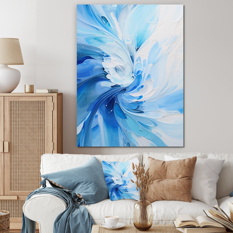 Impression sur toile spirales abstraites_106182, H 32 po x l 16 po x P 1 po, Toile tendue