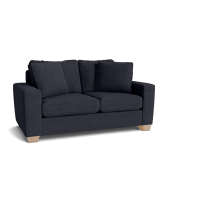 Causeuse à accoudoirs carrés de 64 po avec coussins réversibles Anastase