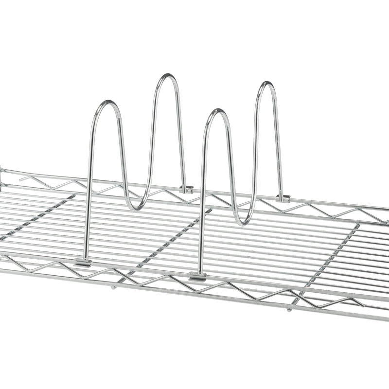 Chrome 24'' Adjustable Steel Pantry Rack with Wheels