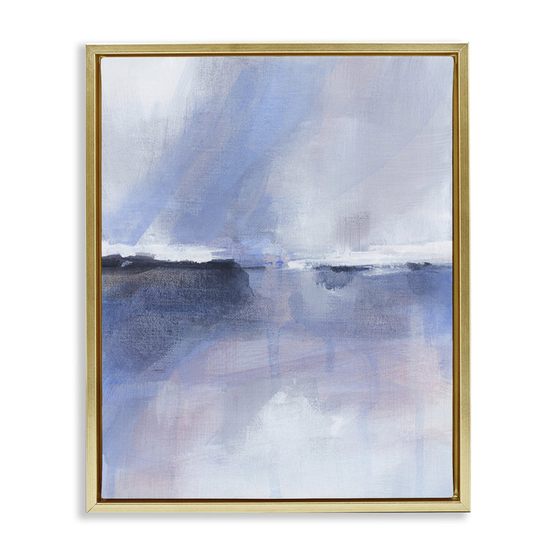 «Subtle Landscape Abstraction Floater», art mural par M. Gloria Hunter, Or, H 21 po x l 17 po