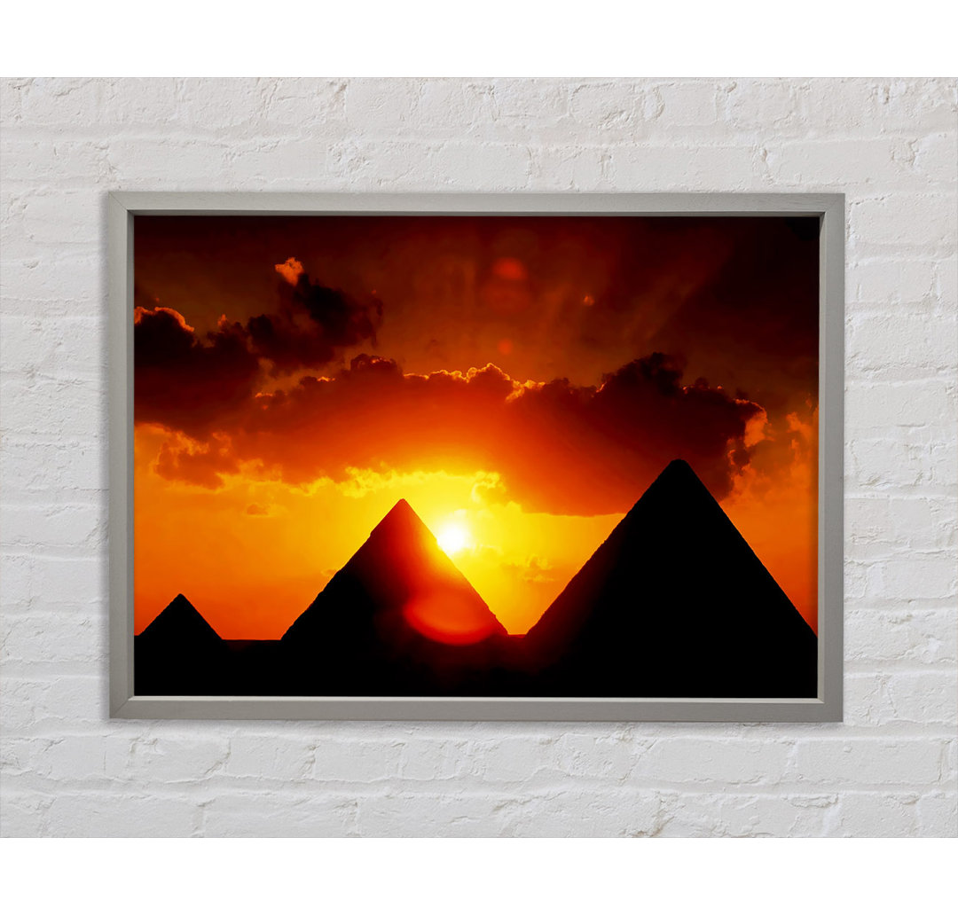 Ägyptische Pyramide bei Sonnenuntergang - Druck