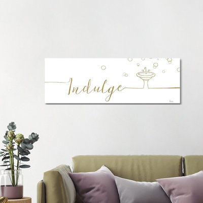 Underlined Bath III 1 Piece Wrapped Canvas Panoramic Wall Art