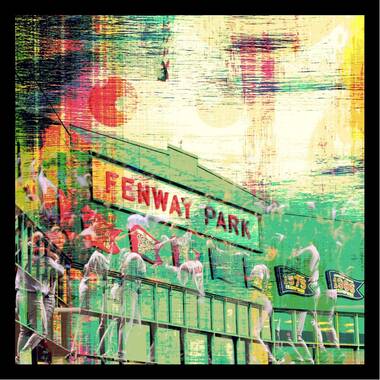 Fenway Park, Home of the Boston Red Sox, Boston, MA, USA - Aerial  Photograph Solid-Faced Canvas Print