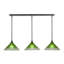 Luminaire suspendu linéaire sur pied 3 lumières avec verre cristal-32465722-32465725-32465730