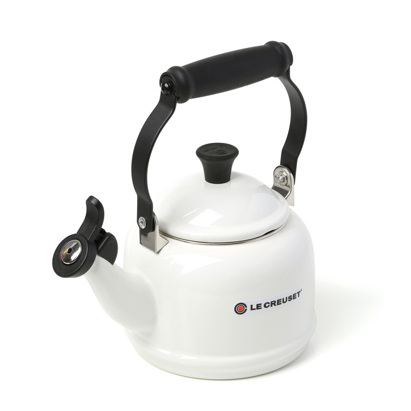 Le Creuset Enamel on Steel 1.25 Qt Demi Teakettle, White