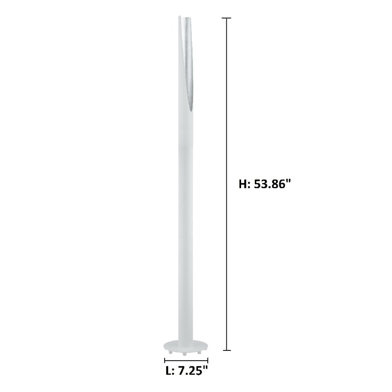 Lampe sur pied 54 po Axis, Blanc / argenté