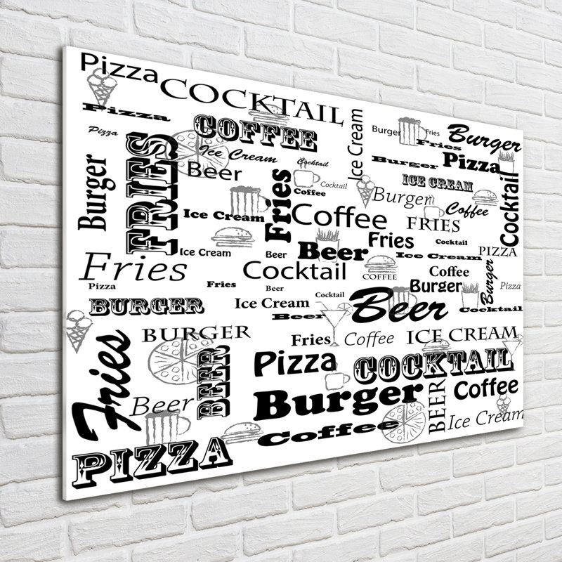 Menu In The Restaurant - No Frame Print on Glass