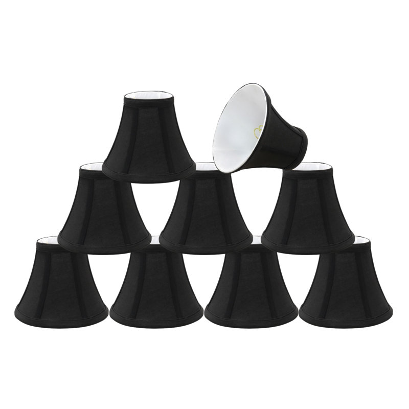 Abat-jour en coton cloche de 5 po (attache) de couleur noire