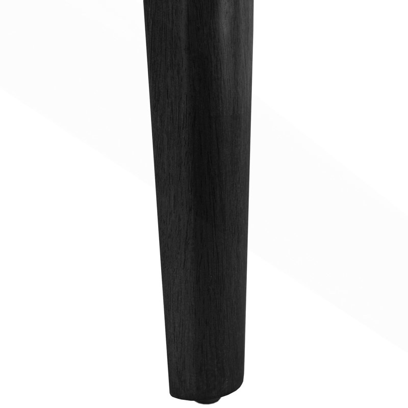 Dining Table Solid Wood Legs, Black, Black