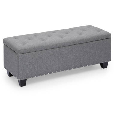 Small Rectangle Foot Stool Velvet Fabric Footrest Small Ottoman Stool with  No