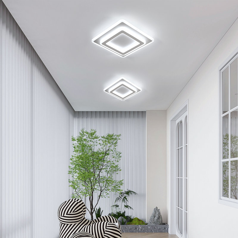 Square 29Cm 6500K Acrylic LED Ceiling Light