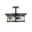 3-Light Flush Mount With Glass Shade-90635520