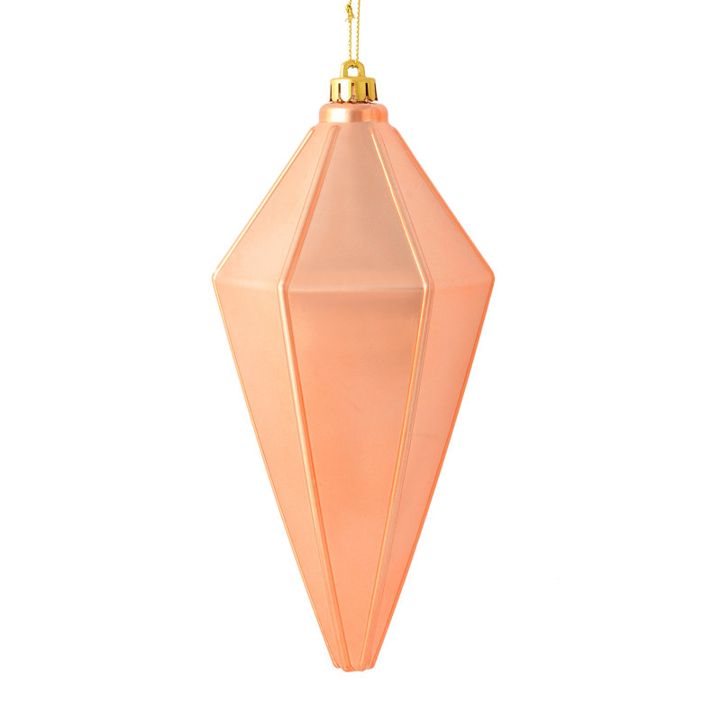 Ornement de lanterne 7 po, Rose doré brillant