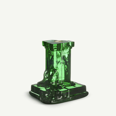 Bougie Rocky Baroque vert émeraude moyen