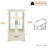 Eyisean 47" Curio Cabinet, Vintage Glass Display Cabinet with 3-Tier Adjustable Glass Shelves, Acrylic Mirrored Back Pane, Light Blub Included, Elegant Design China Cabinet for Living Room, Study Room, Kitchen-559557685