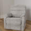 Fauteuil relevable moelleux en tissu colombe Lucie