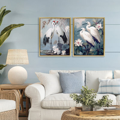 Shore Line Magic Birds 2pc Floating Frame Set, design by Steve Hunziker