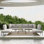 Ensemble de meubles de patio en aluminium 9 pièces Latitude Run®, canapé modulaire moderne avec table basse et coussin épais
