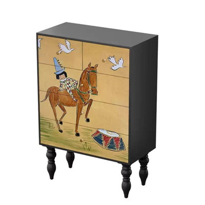 Commode d'appoint de rangement moderne à cinq tiroirs