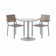Eveleen Set 36" L Round Plastic/Acrylic Breakroom Table