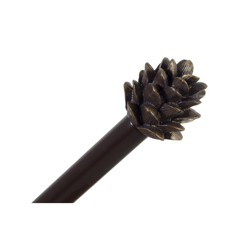 Tringle à rideaux simple ajustable 0,75 po Waco Pinecone, Bronze, 48 po à 84 po