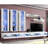 Flye 126" Modern Floating Wall Mounted Entertainment Center with 16-Color LED Lighting, High Gloss Finish-1784491916