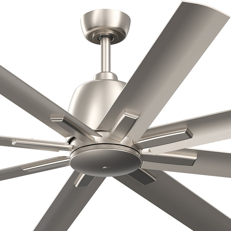 Ventilateur de plafond Jamahri, Nickel brossé, 65"