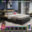 Modern Upholstered Ottoman Storage Bed With LED Headboard & USB-C Port, Industrial Bed Frame-284853135-274385995