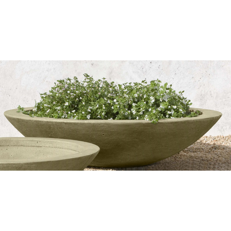 Planteur De Pot De Pierre Moulée Zen, Mousse anglaise, Petit