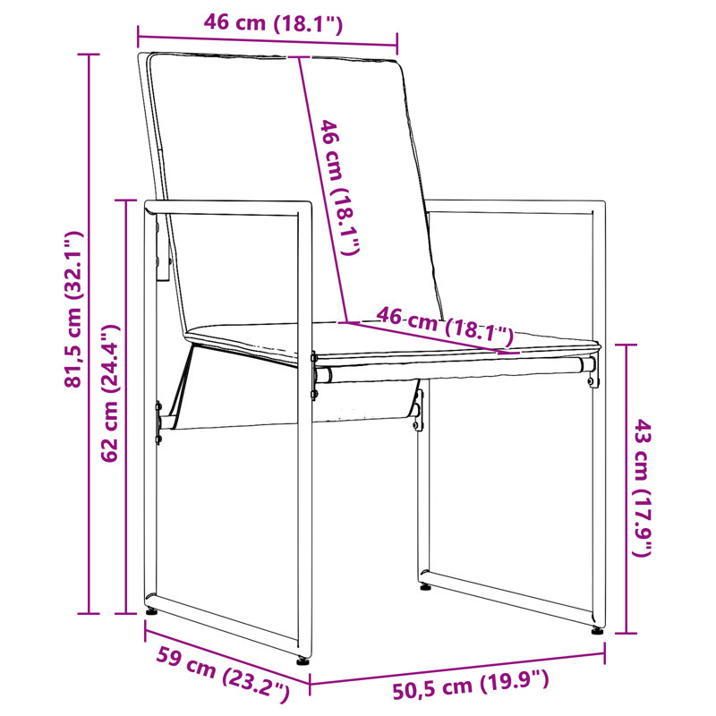 Rectangular 9 - Piece 8 - Person 220Cm L Outdoor Dining Table Set
