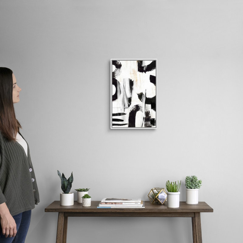 Reproduction d’art sur toile, "concept III" par PI studio, H 20 po x l 14 po x P 1,75 po, Cadre blanc