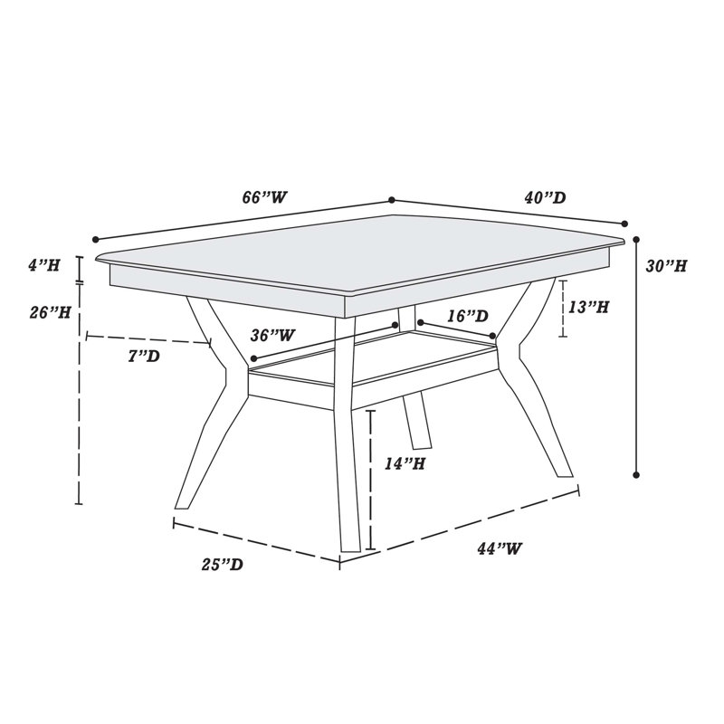 Jolet 6 - Person Dining Set, Black
