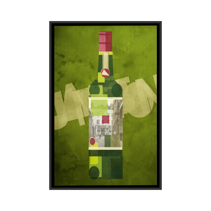 « jameson », impression sur toile tendue, H 26 po x l 18 po x P 1,5 po, Toile avec cadre noir, Pas de tapis