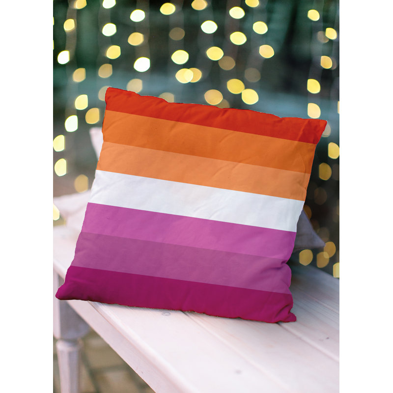 Coussin extérieur Demi Girl, 20 po x 20 po, Rose / orange