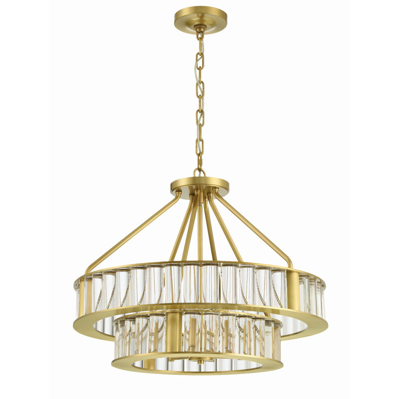Cleburn 6 - Light Dimmable Tiered Chandelier