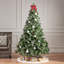 ? Décoration de Noël? Arbre mélangé en cachemire et poils de neige de 7 pi avec 75 cônes de pin et 900 lumières DEL - UL-1267231027