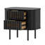 Table de chevet cannelée de style moderne Mid-Century 22,5 po-1518681041