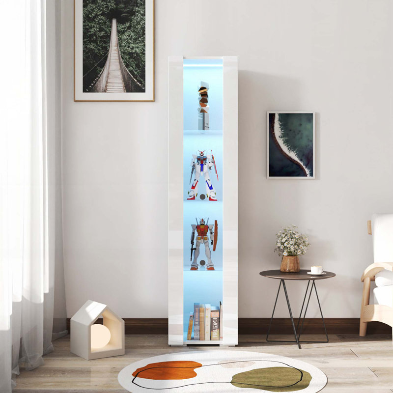 Armoire de cuisine avec lampe à bande, Blanc