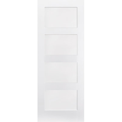 Shaker 4P Primed White Internal Fire Door